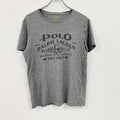 POLO RALPH LAUREN　ラルフローレン　半袖プリントTシャツ　アーチプリント　デカロゴ　灰色　グレー　Mサイズ　古着