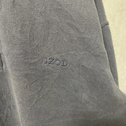 古着 used　IZOD　長袖ハーフジップスウェット　トレーナー　ハイネック　ロゴ刺繍　ワンポイントロゴ　秋冬服　Lサイズ