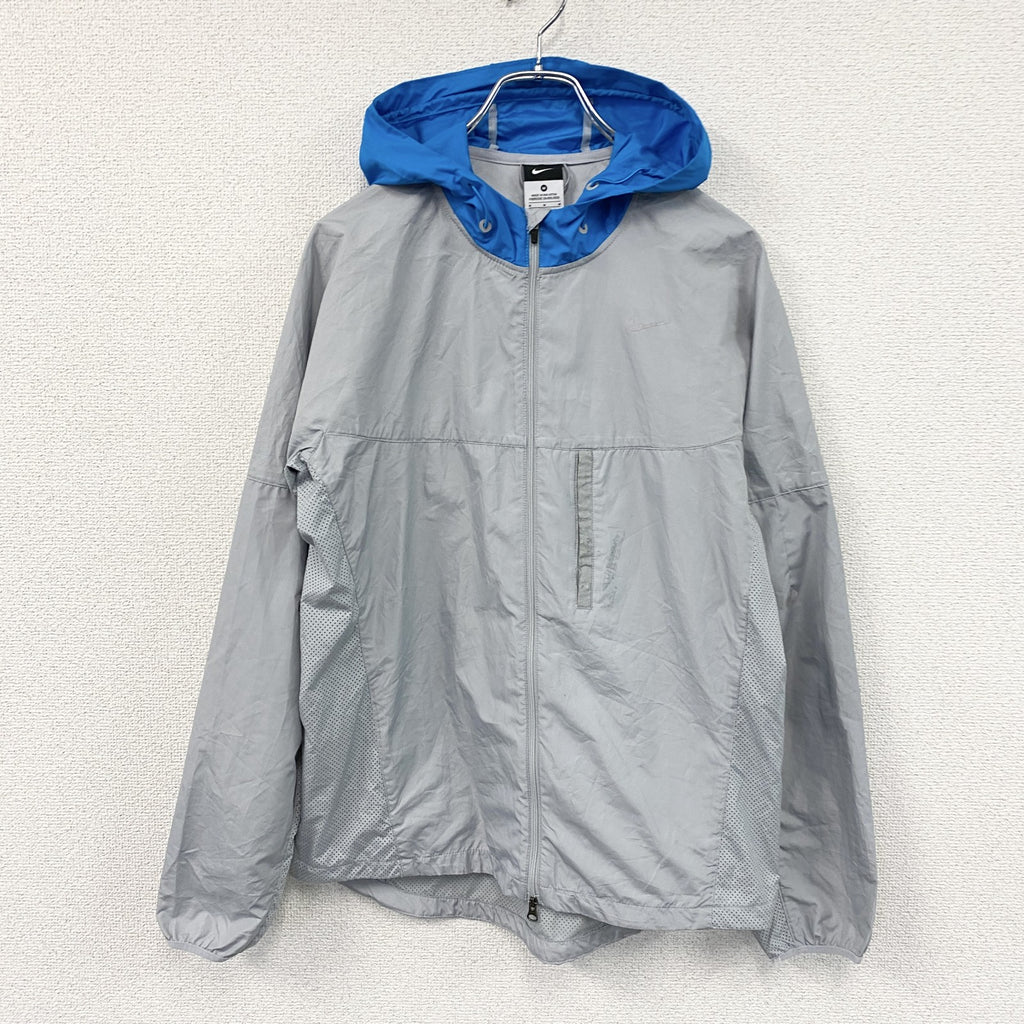 NIKE　ナイキ　フルジップジャケット　青　ブルー　グレー　バイカラー　Mサイズ　古着