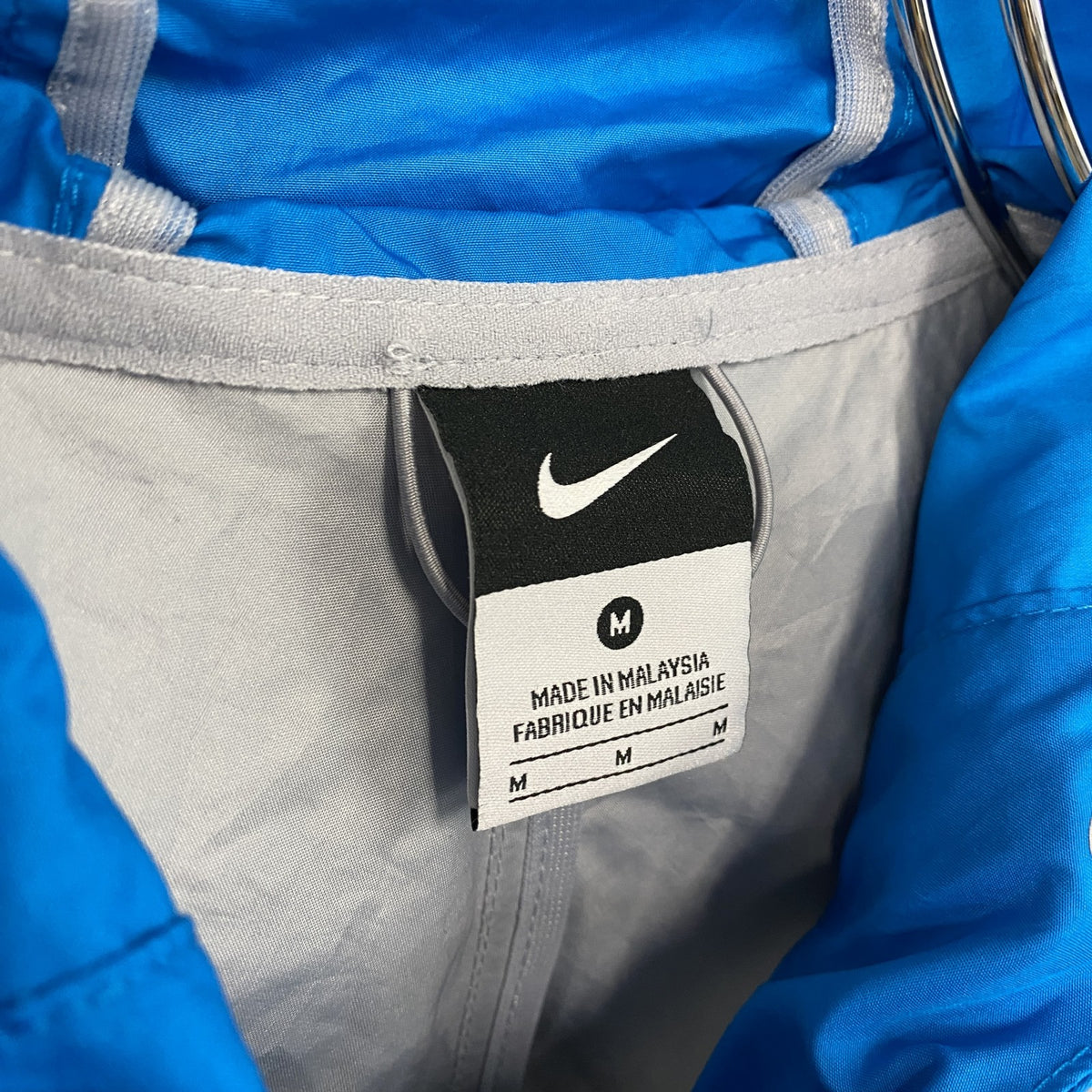 NIKE　ナイキ　フルジップジャケット　青　ブルー　グレー　バイカラー　Mサイズ　古着