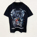 OTHER TEE　半袖プリントTシャツ　オオカミ　バイク　春夏服　ヴィンテージ風　クルーネック　黒　ブラック　Sサイズ　古着