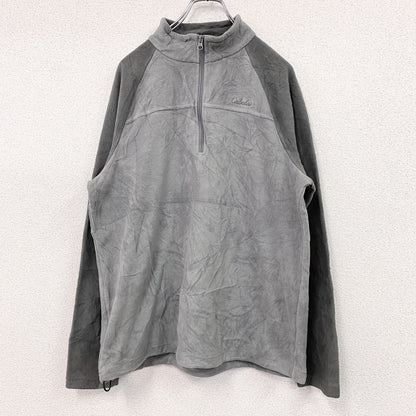 Cabela’ｓ　カベラス　フリースジャケット/ボアジャケット　ハーフジップ　グレー　Mサイズ