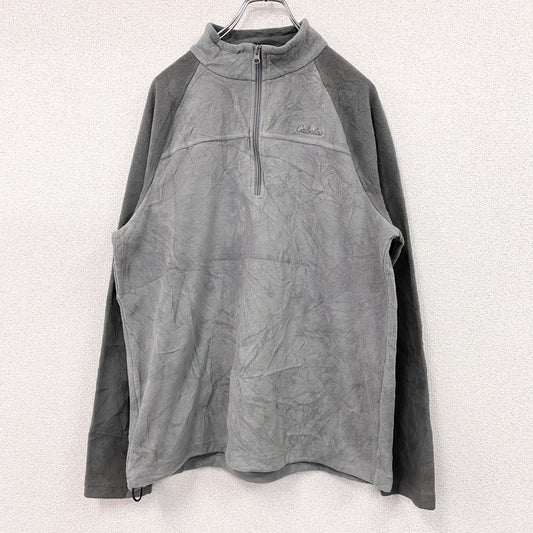 Cabela’ｓ　カベラス　フリースジャケット/ボアジャケット　ハーフジップ　グレー　Mサイズ