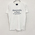 Abercrombie&Fitch　アバクロンビー&フィッッチ　半袖プリントTシャツ　シングルステッチ　白　ホワイト　Sサイズ　古着