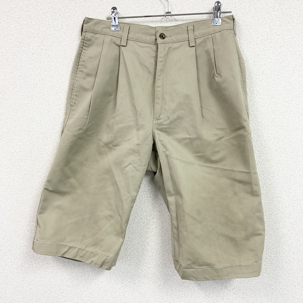 HAGGAR　ハガー　haggar generations　ハーフパンツ/ショートパンツ　ジップフライ　ベージュ メンズ コットン 古着