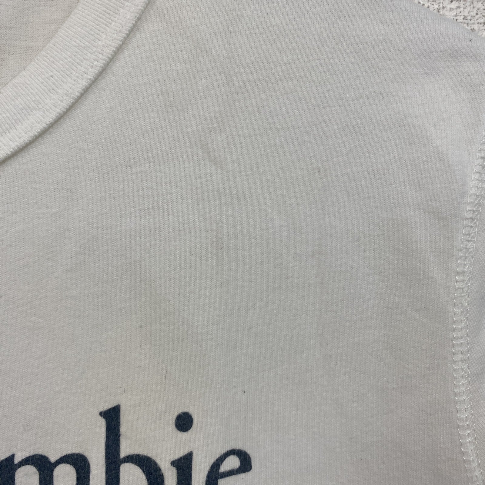 Abercrombie&Fitch　アバクロンビー&フィッッチ　半袖プリントTシャツ　シングルステッチ　白　ホワイト　Sサイズ　古着
