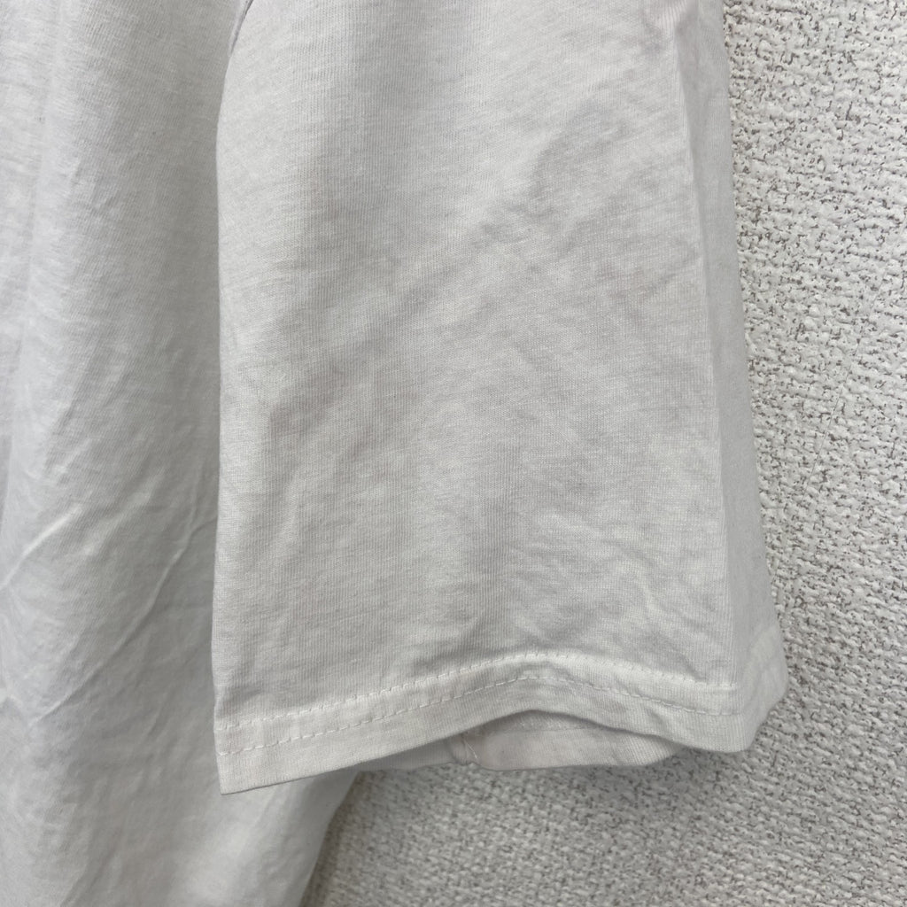 ELEVATE　半袖プリントTシャツ　ペリカン　カジュアルデザイン　春夏服　クルーネック　レトロ　白　ホワイト　Lサイズ　古着