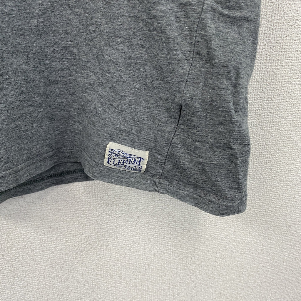 ELEMENT　エレメント　TIMBER！　ティンバー　半袖Tシャツ　コラボＴ　ユーロ　灰色　グレー　XLサイズ　古着
