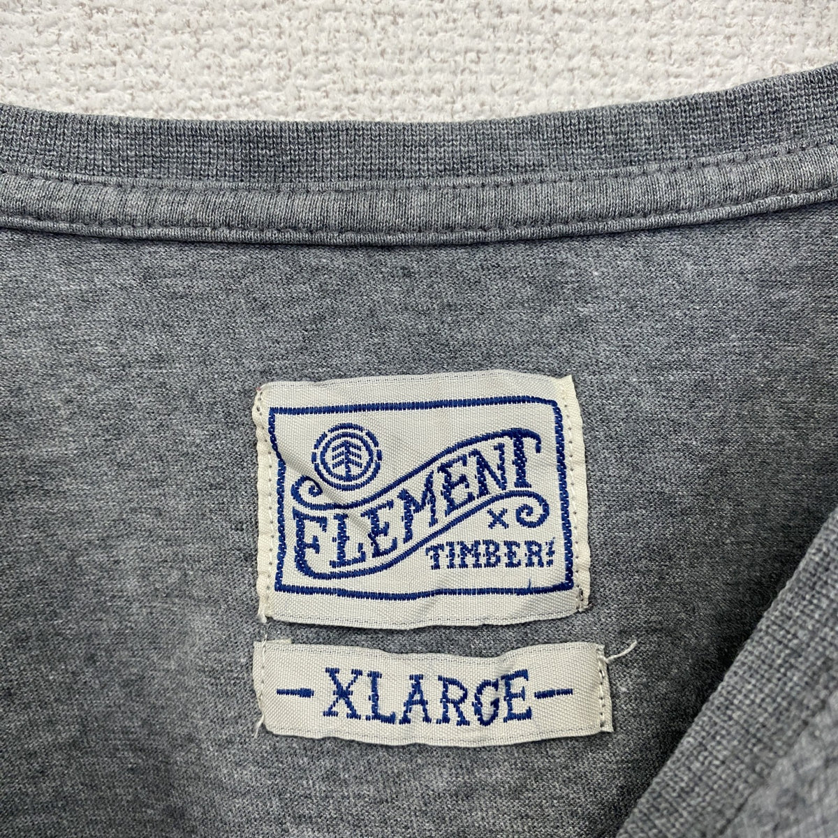 ELEMENT　エレメント　TIMBER！　ティンバー　半袖Tシャツ　コラボＴ　ユーロ　灰色　グレー　XLサイズ　古着
