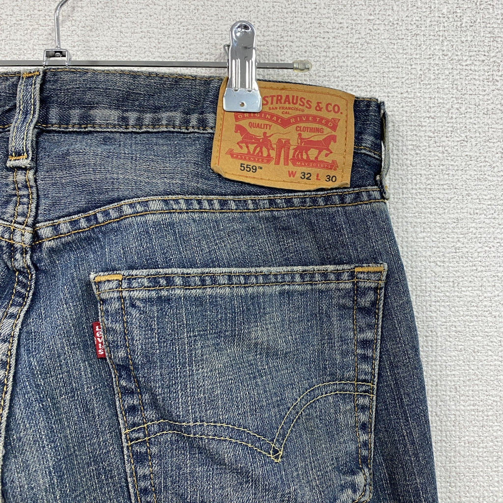 Levi’s　リーバイス　559　デニムパンツ/ジーンズ　ジップフライ　縦落ち　インディゴ　W32サイズ　古着