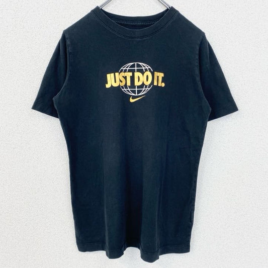古着 used　NIKE　ナイキ　半袖英字プリントTシャツ　JUST DO IT　クルーネック　黒　ブラック　XLサイズ