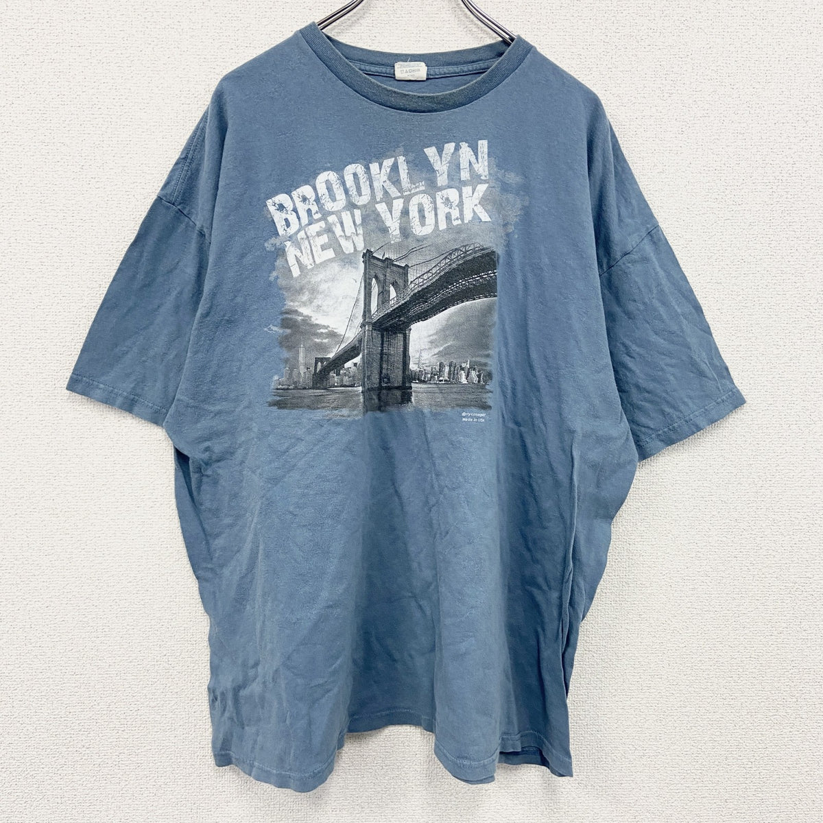 DELTA PRO WEIGHT　半袖プリントTシャツ　水色　ライトブルー　3XLサイズ　古着