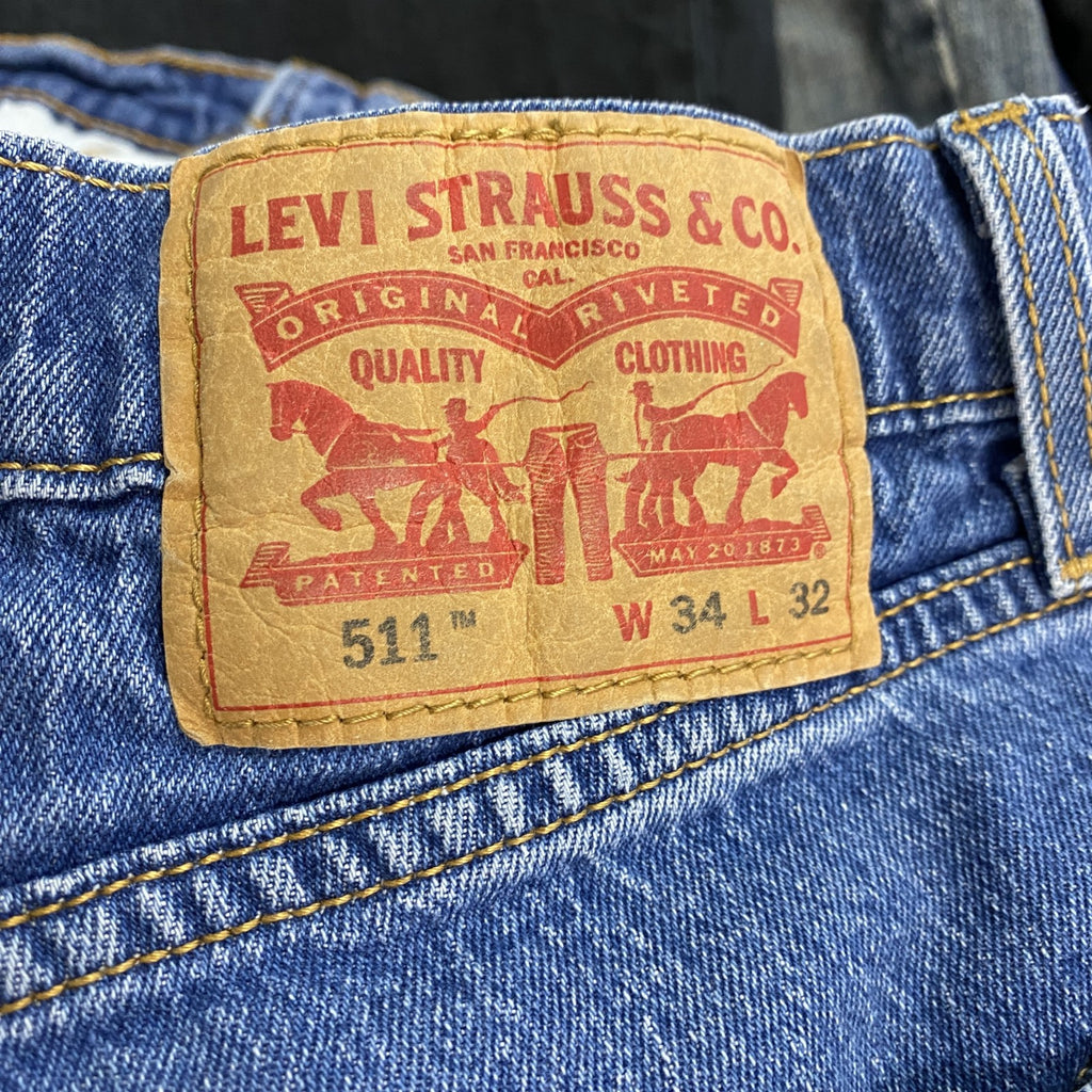 Levi’s　リーバイス　511　デニムパンツ/ジーンズ　ジップフライ　インディゴ　W34サイズ　古着