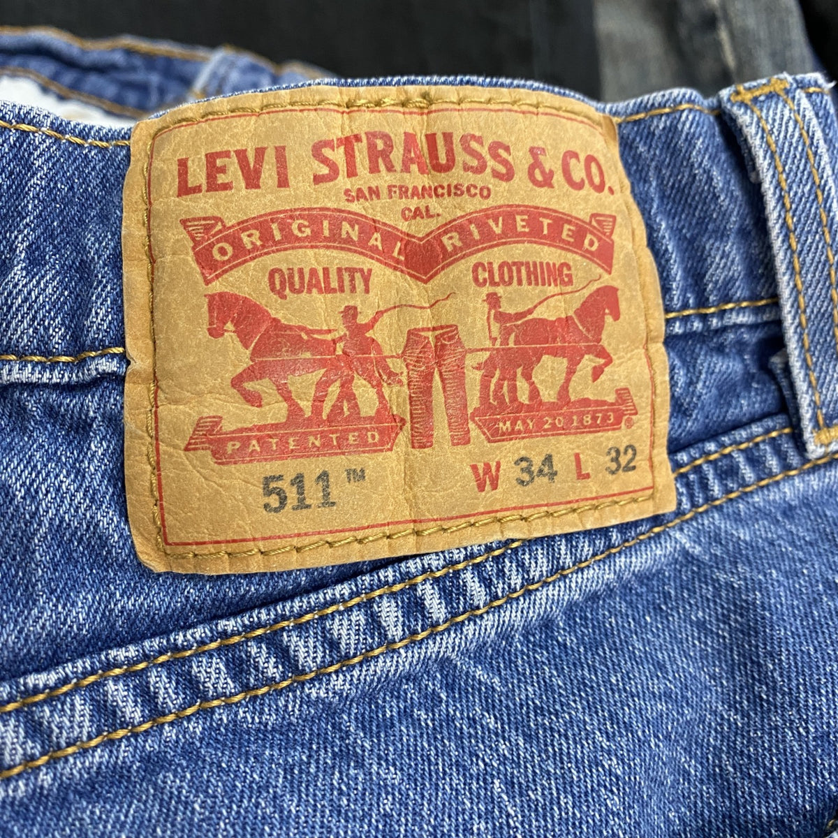 Levi’s　リーバイス　511　デニムパンツ/ジーンズ　ジップフライ　インディゴ　W34サイズ　古着