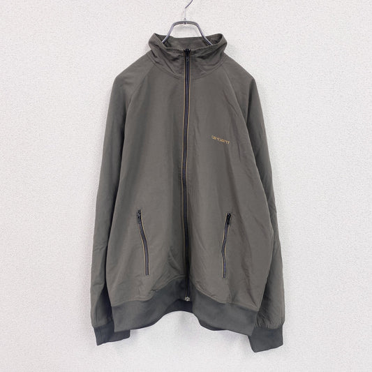 carhartt　カーハート　フルジップナイロンジャケット　ロゴ刺繍　カーキ　XLサイズ