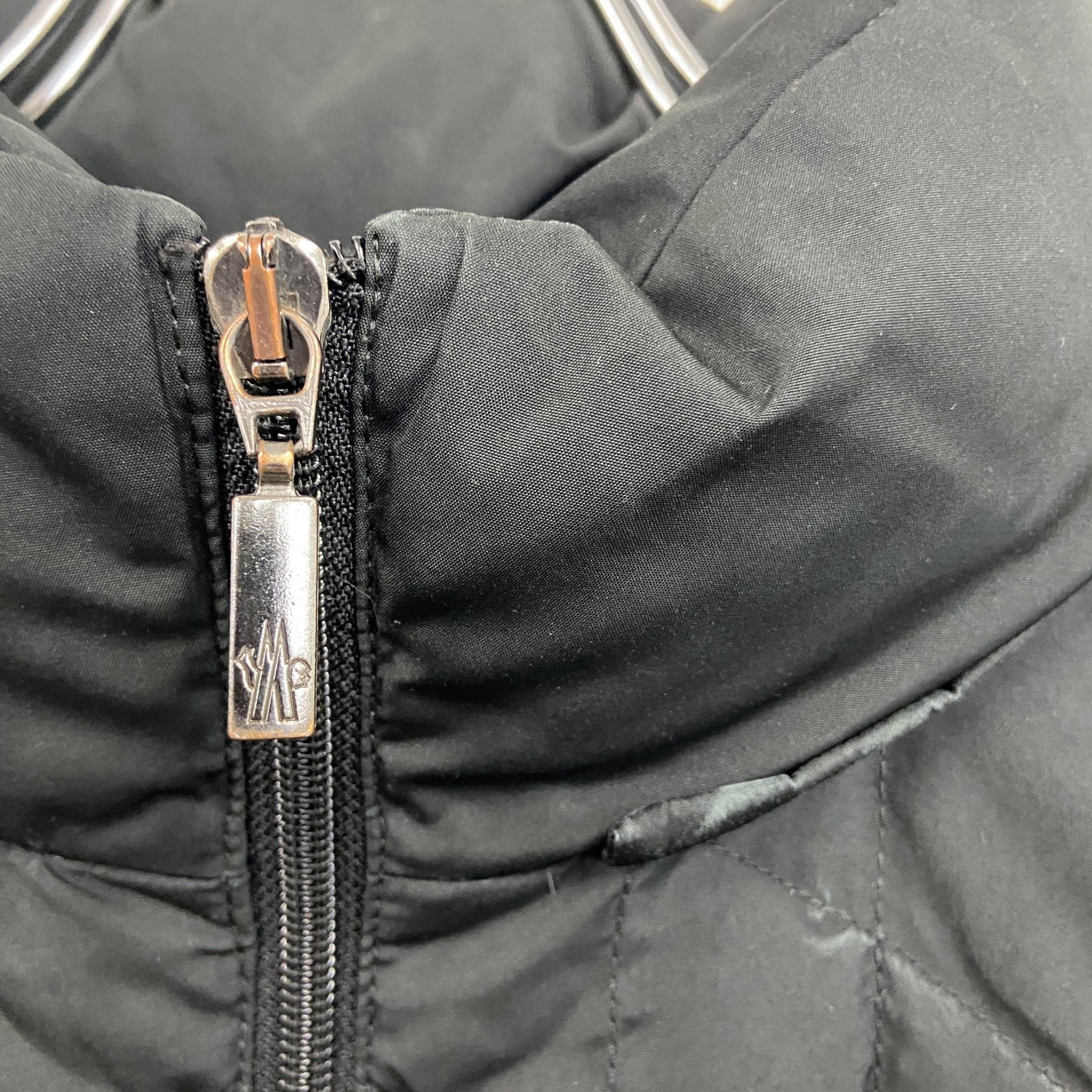 MONCLER　モンクレール　ダウンコート　キルティングコート　黒　ブラック　1サイズ　古着