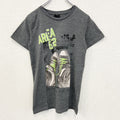 chapter Young　半袖プリントTシャツ　AREA62　スニーカー　クルーネック　レトロ　グレー　灰色　Mサイズ　古着