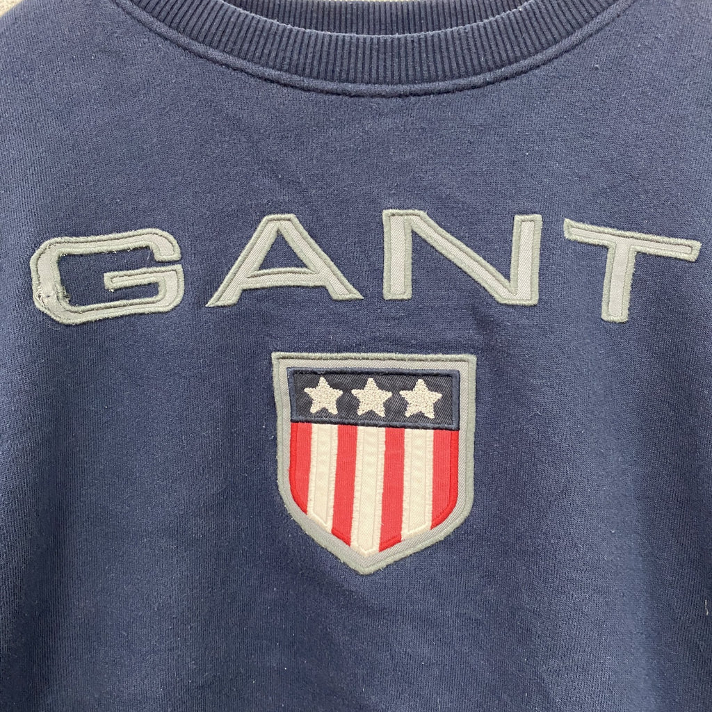 GANT　スウェット/トレーナー　刺繍　紺　ネイビー　古着