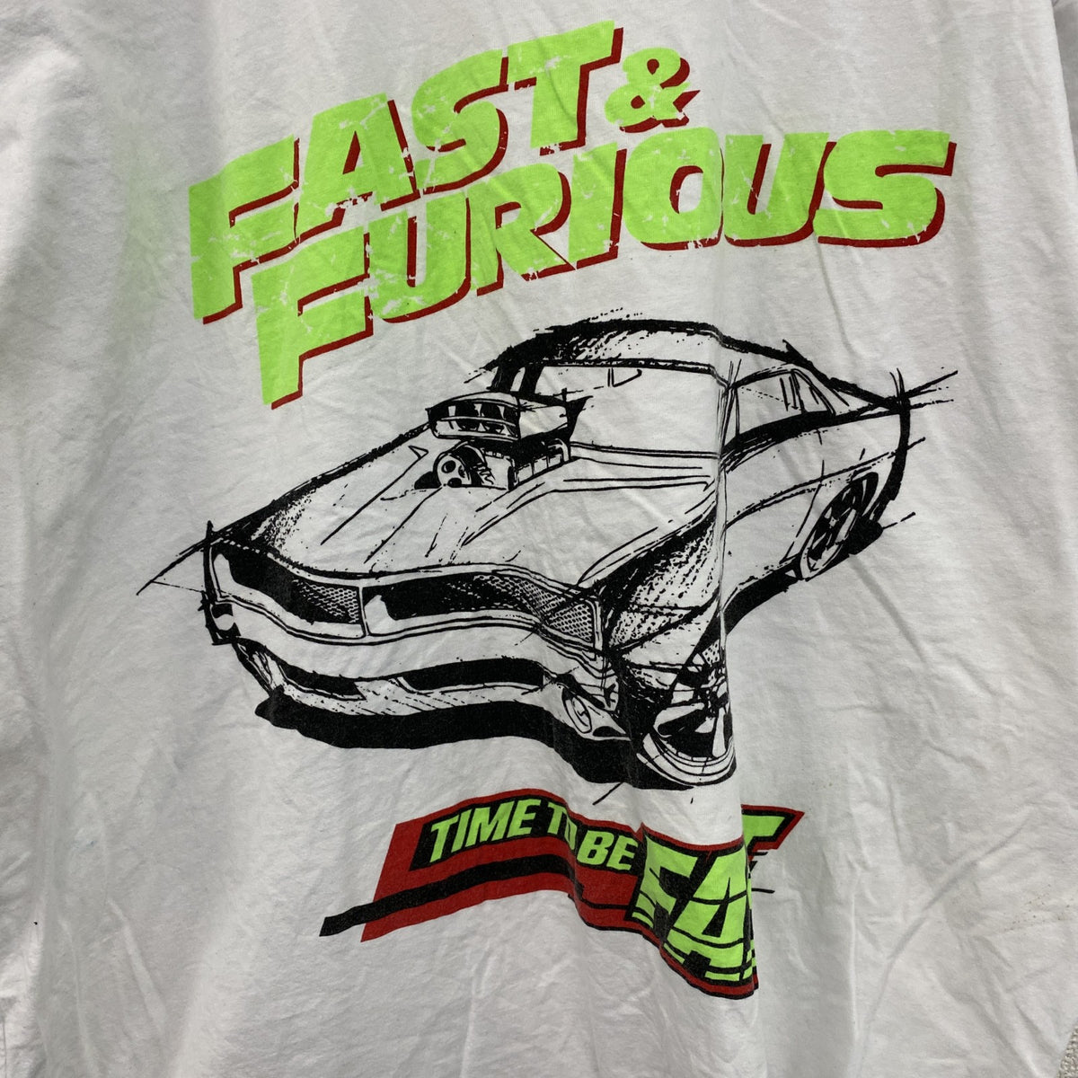 FAST＆FURIOUS　半袖プリントTシャツ　白　ホワイト　古着