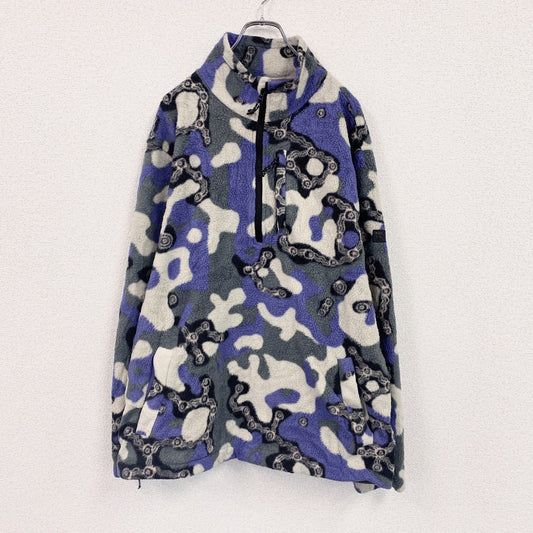 BILLABONG　ビラボン　ハーフジップフリースプルオーバージャケット　総柄　マルチカラー　XLサイズ