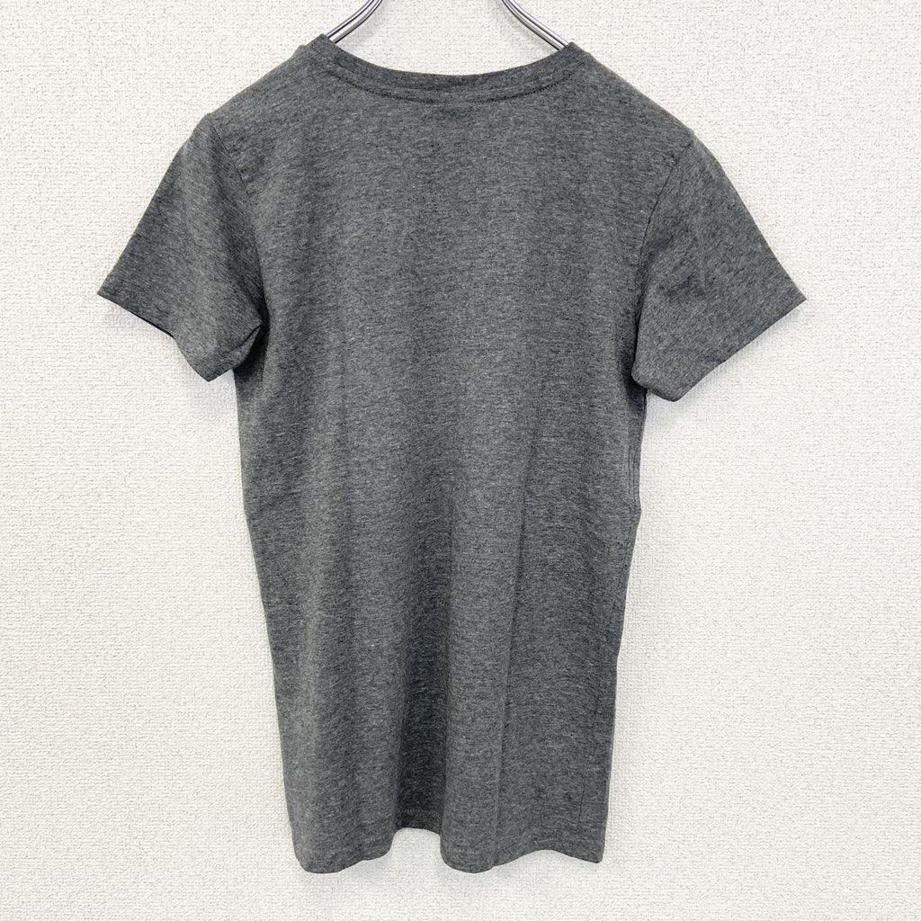 chapter Young　半袖プリントTシャツ　AREA62　スニーカー　クルーネック　レトロ　グレー　灰色　Mサイズ　古着