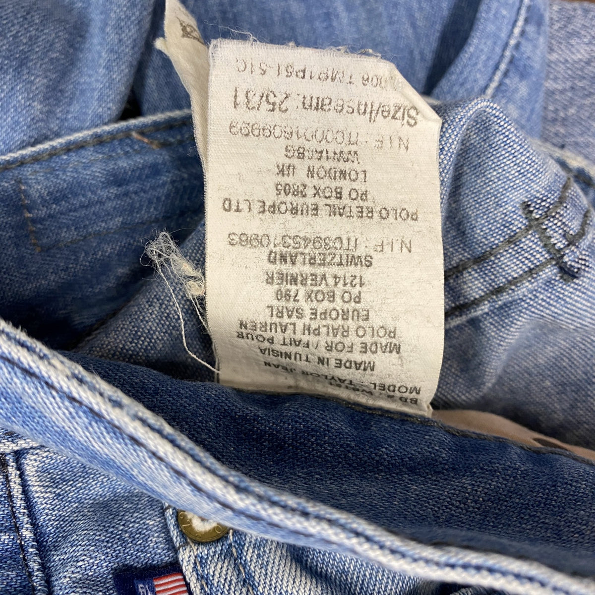 Polo Jeans Company　ポロジーンズ　デニムパンツジーンズ　ジップフライ　インディゴ　古着