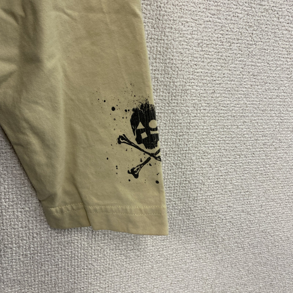 MAUI　長袖Tシャツ/ロンT　フェイクレイヤード　バイカラー　黒　ブラック　アイボリー　XXL13－14サイズ　古着