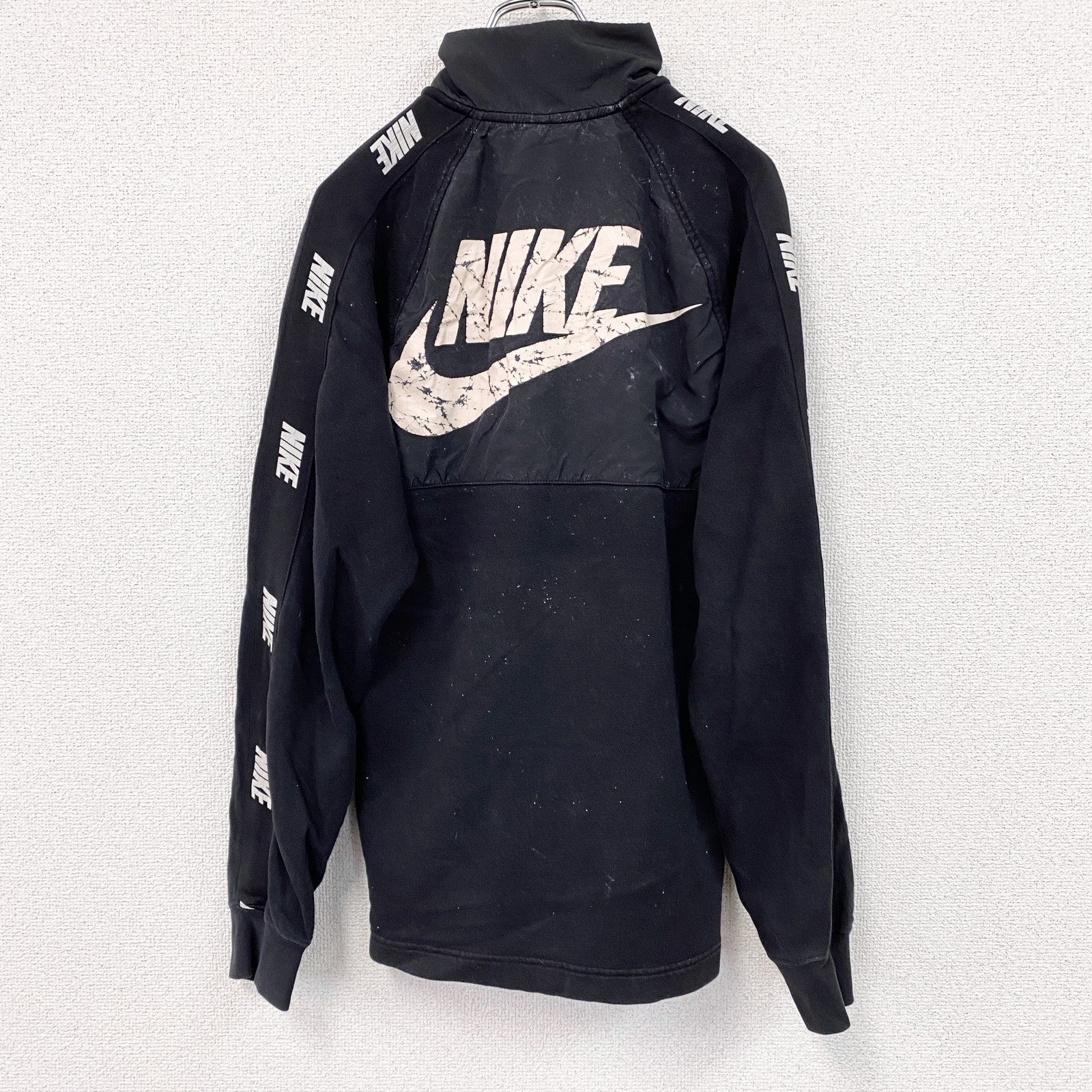 NIKE　ナイキ　長袖ハーフジップジャケット　黒　ブラック　XSサイズ　古着