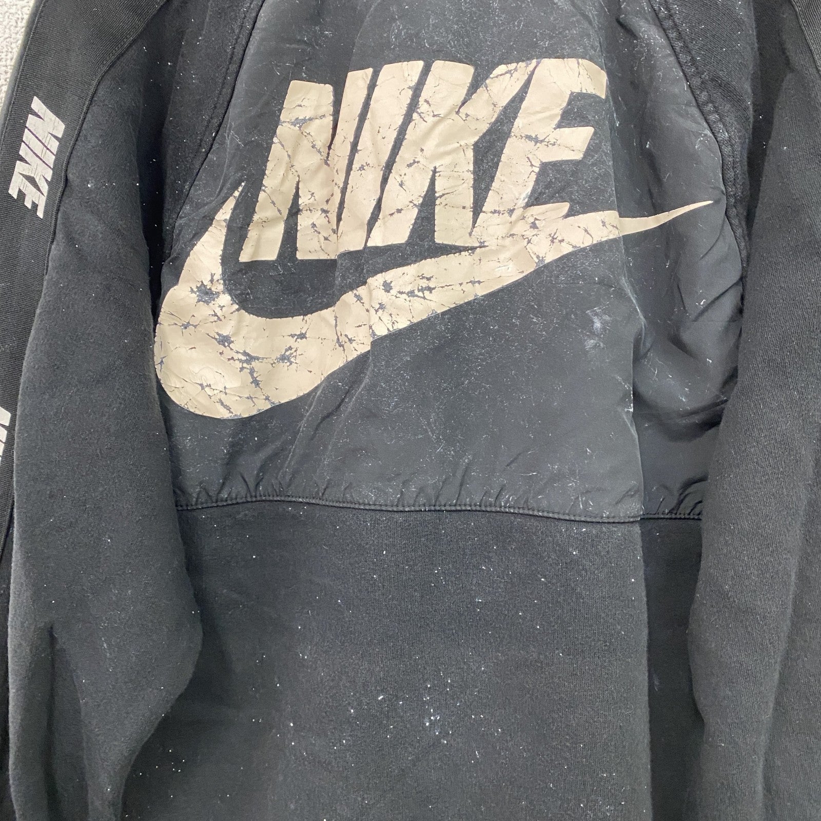 NIKE　ナイキ　長袖ハーフジップジャケット　黒　ブラック　XSサイズ　古着