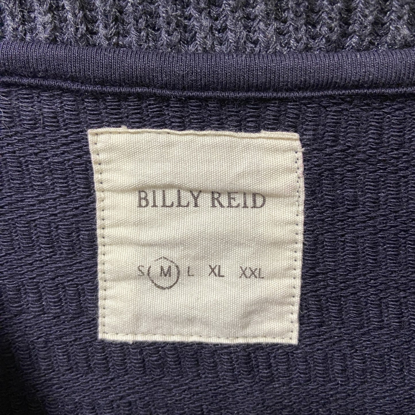 古着 used　BILLY REID ビリーリード　長袖ニット　トレーナー　トップス　ポケット　ボタン　ノームコア　Mサイズ