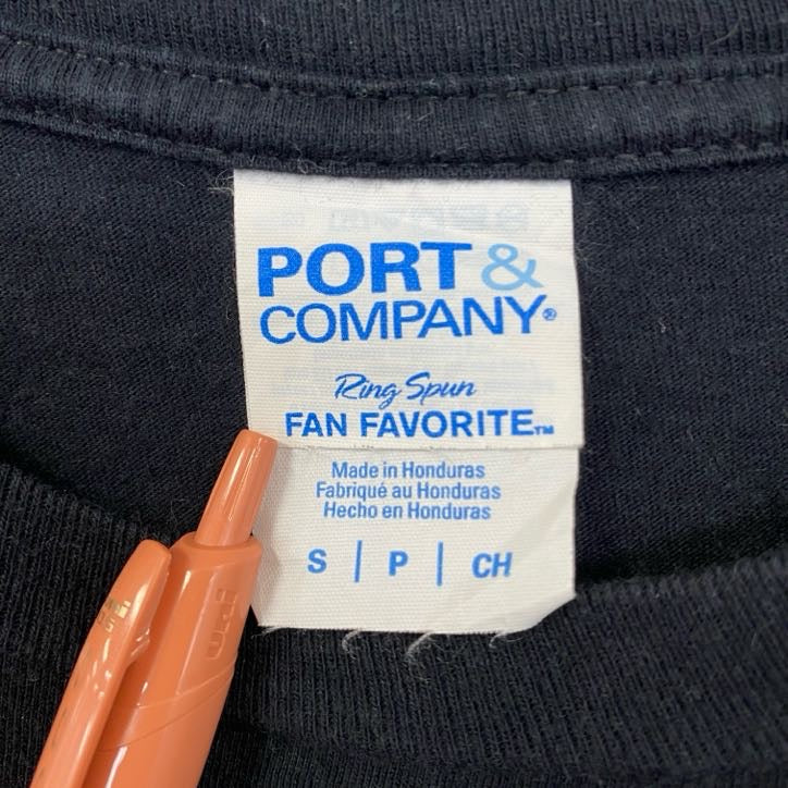 PORT&COMPANY　半袖ビッグプリントTシャツ　ゲーム　ゲーマー　レベル13　ロック解除　黒　ブラック　Sサイズ　古着