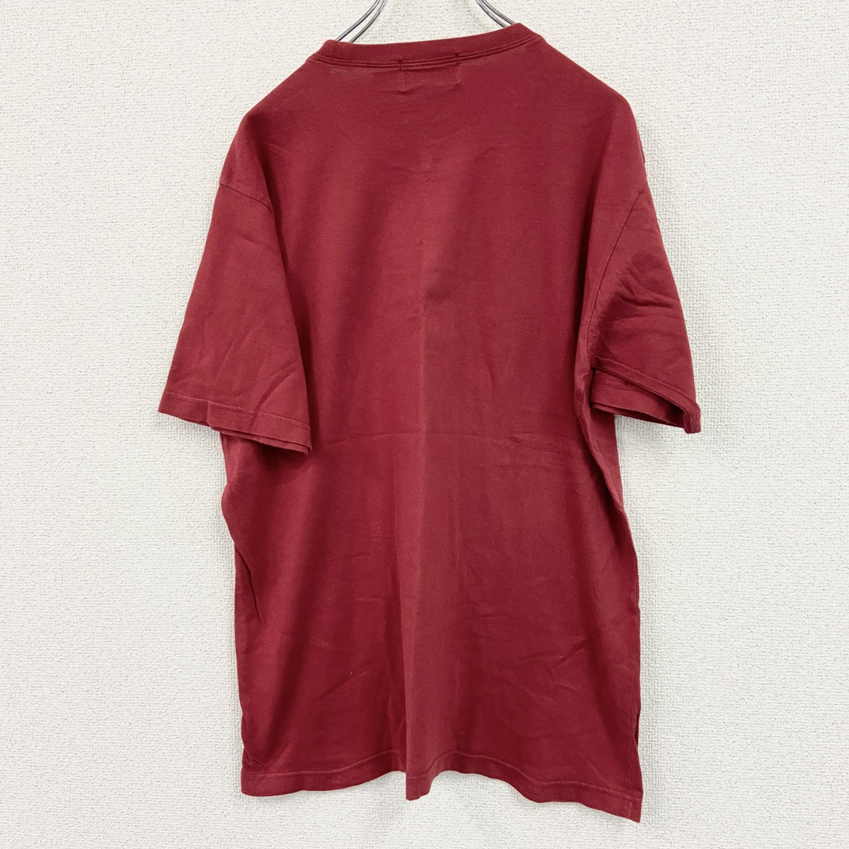 Eddie Bauer　エディーバウアー　半袖プリントＴシャツ　赤色　レッド　Sサイズ Tシャツ カットソー メンズ 古着