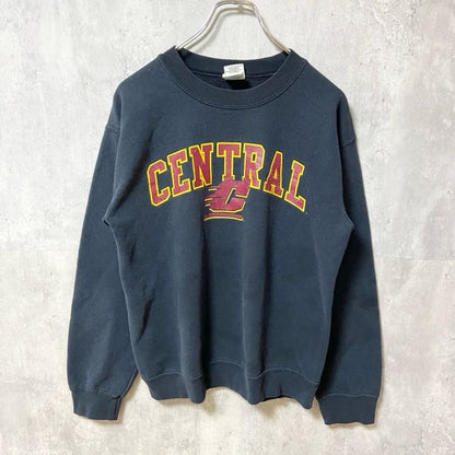 古着 used　GILDAN ギルダン　長袖プリントスウェット　トレーナー　CENTRAL　クルーネック　Sサイズ