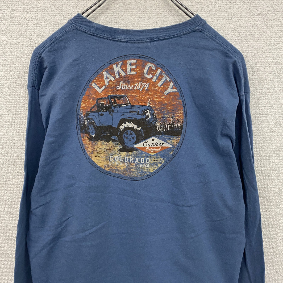 GILDAN　ギルダン　長袖Tシャツ/ロンT　COLORADO　青　ブルー　Mサイズ　古着