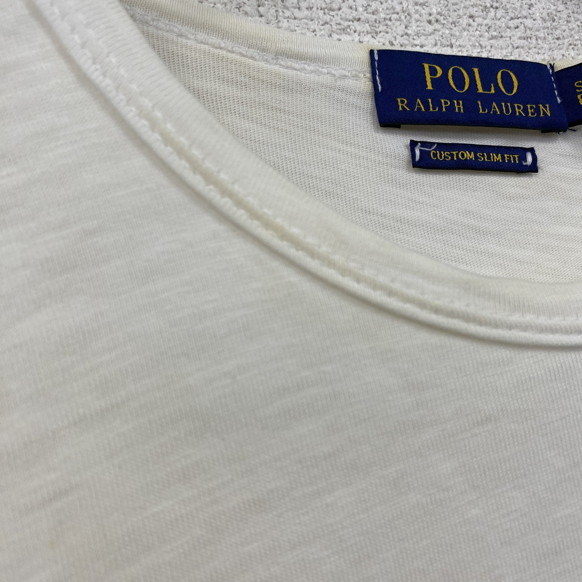 POLO RALPH LAUREN　ラルフローレン　半袖プリントTシャツ　星条旗　アーチプリント　白　ホワイト　Sサイズ　古着
