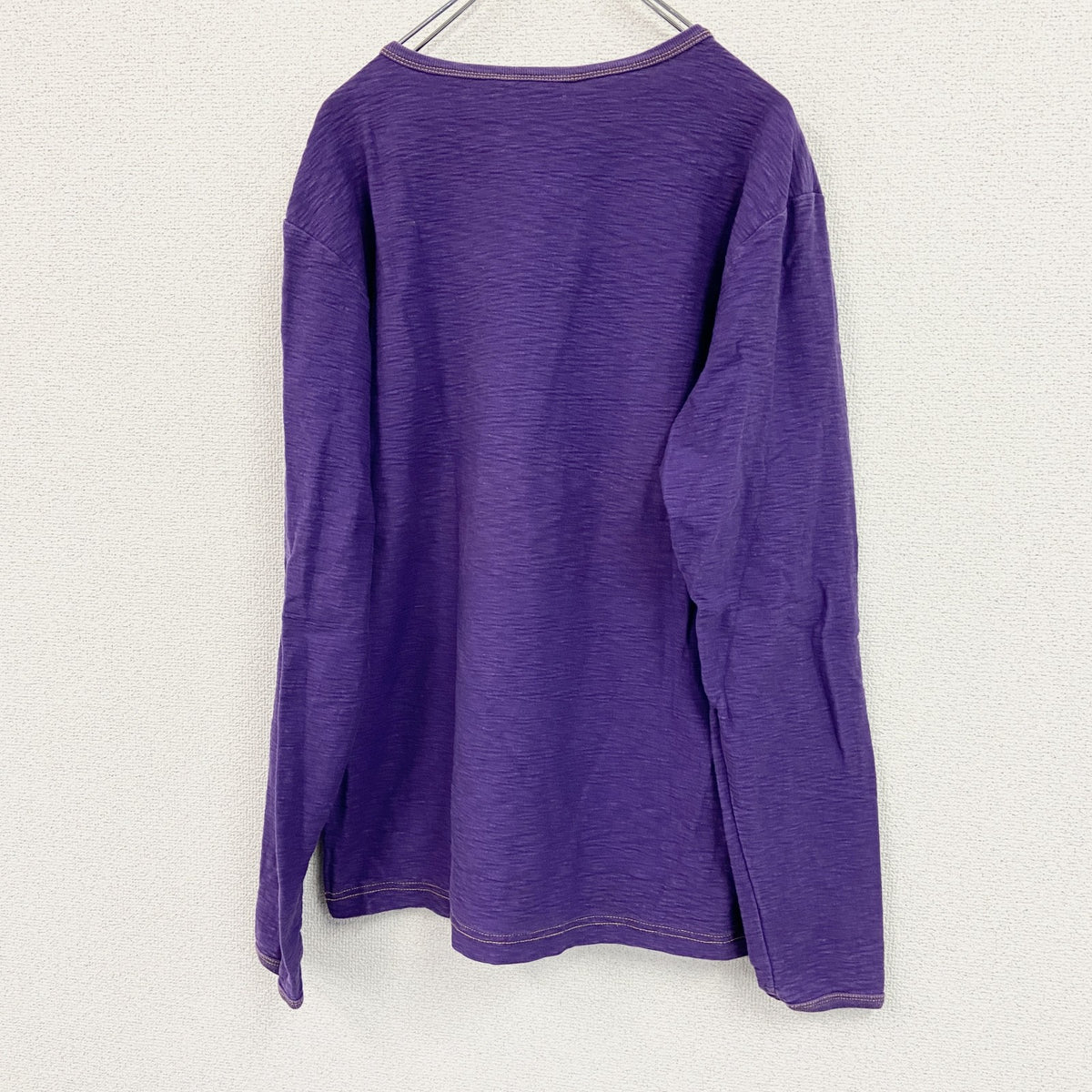 Columbia　コロンビア　長袖Tシャツ/ロンT　ワンポイントロゴ　紫　パープル　Lサイズ　古着