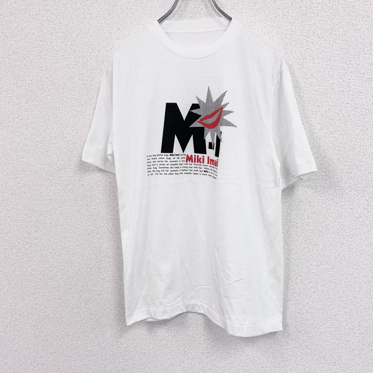 古着 used　90s　今井美樹　半袖プリントTシャツ　歌手　芸能人　ヴィンテージ　シングルステッチ　白　ホワイト