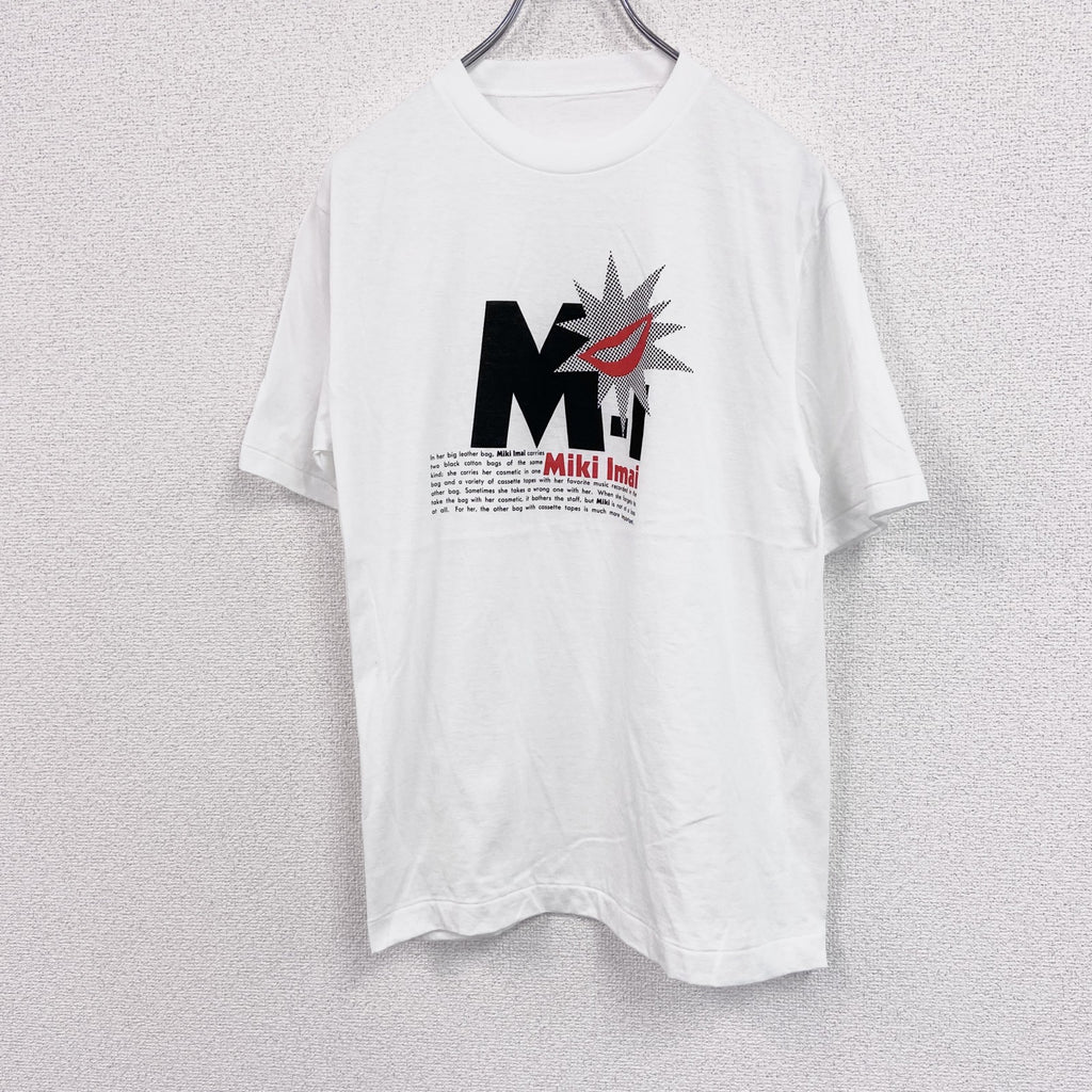 古着 used　90s　今井美樹　半袖プリントTシャツ　歌手　芸能人　ヴィンテージ　シングルステッチ　白　ホワイト
