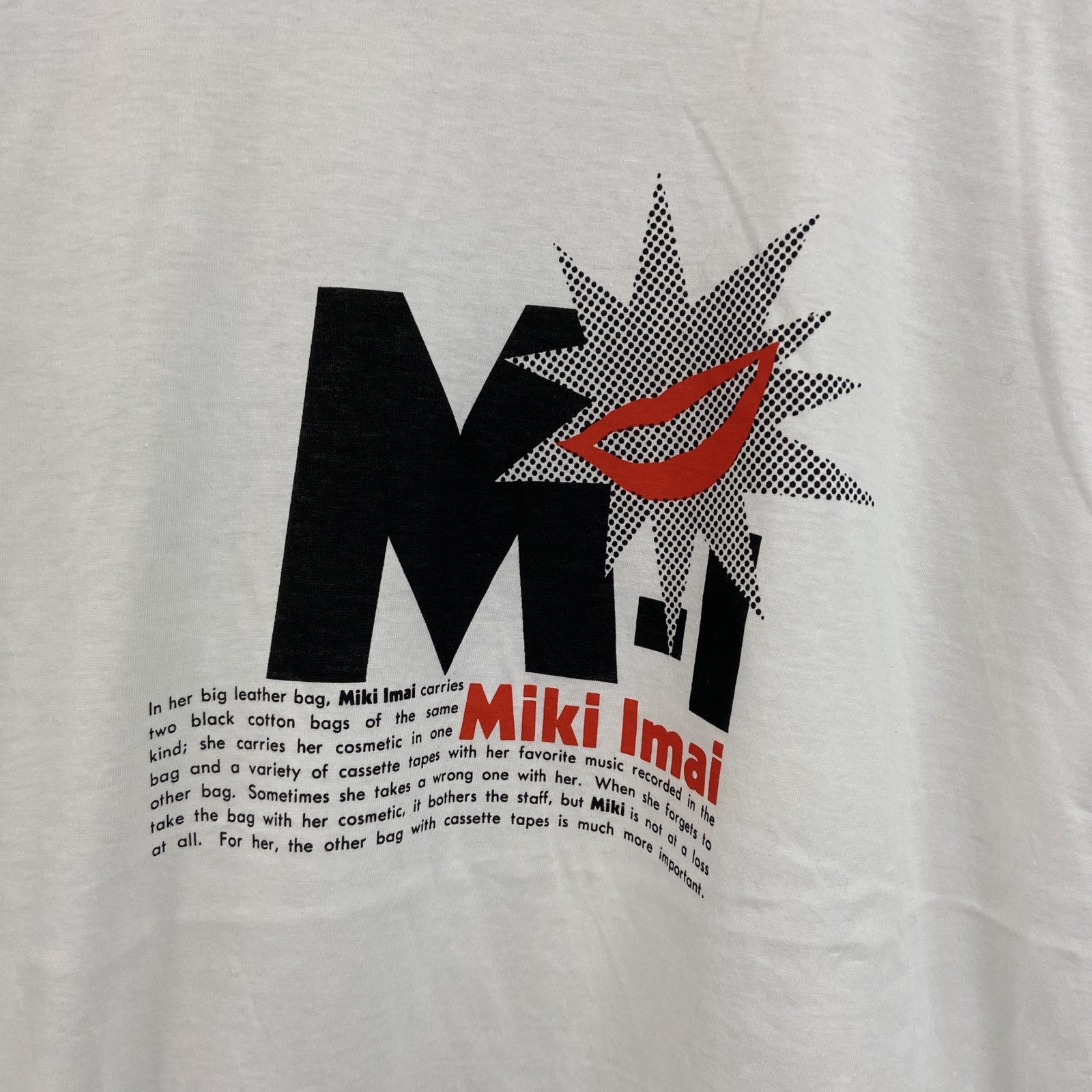 古着 used　90s　今井美樹　半袖プリントTシャツ　歌手　芸能人　ヴィンテージ　シングルステッチ　白　ホワイト