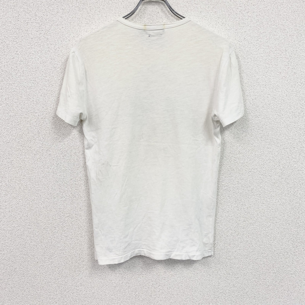 POLO RALPH LAUREN　ラルフローレン　半袖プリントTシャツ　星条旗　アーチプリント　白　ホワイト　Sサイズ　古着