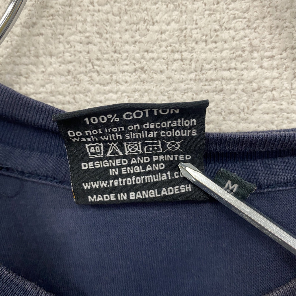 MURRAY WALKER　マレーウォーカー　半袖プリント人物Tシャツ　F1　モータースポーツ　紺　ネイビー　Mサイズ　古着