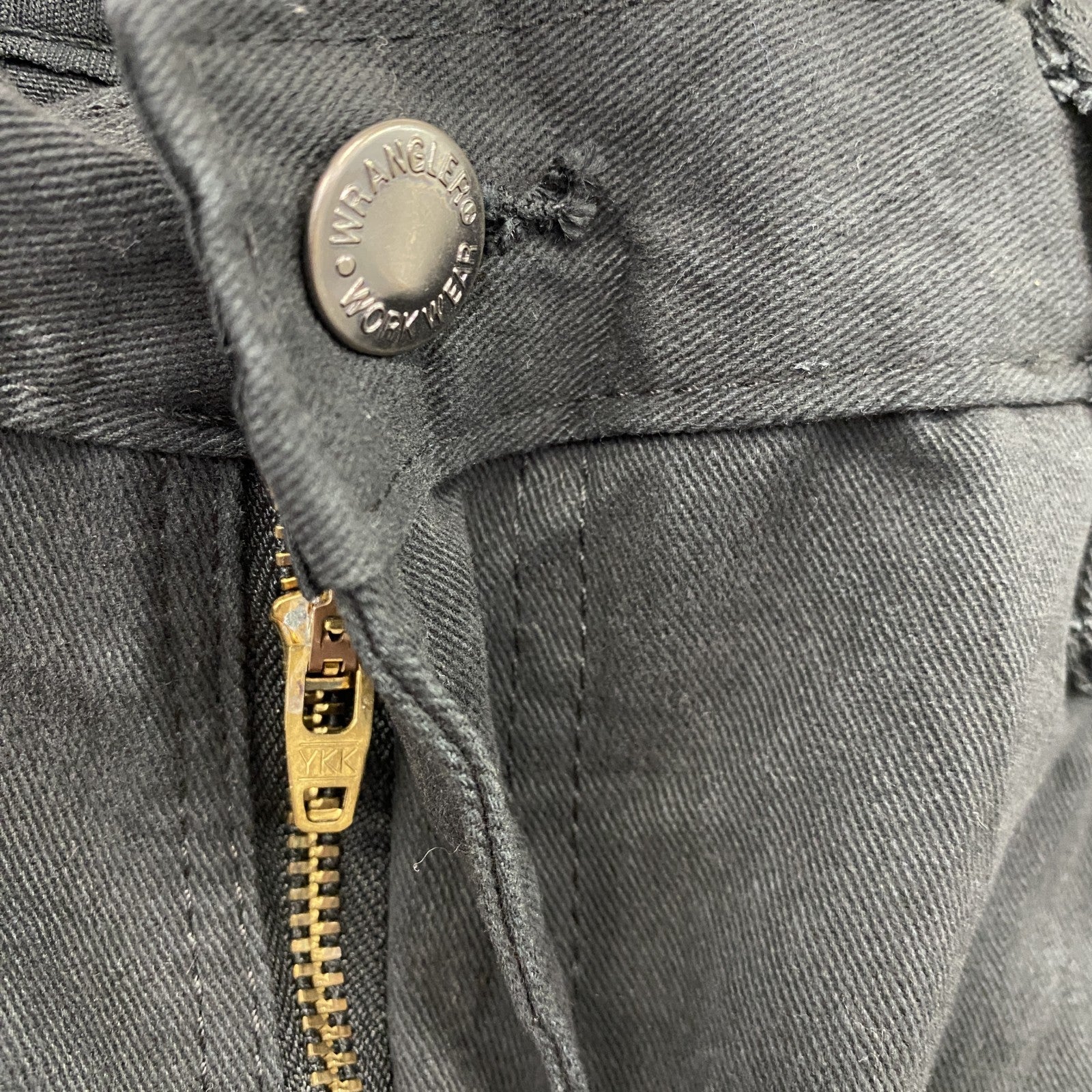 Wrangler　ラングラー　カーゴパンツ　ジップフライ　ワンポイント　黒　ブラック　W38サイズ　古着
