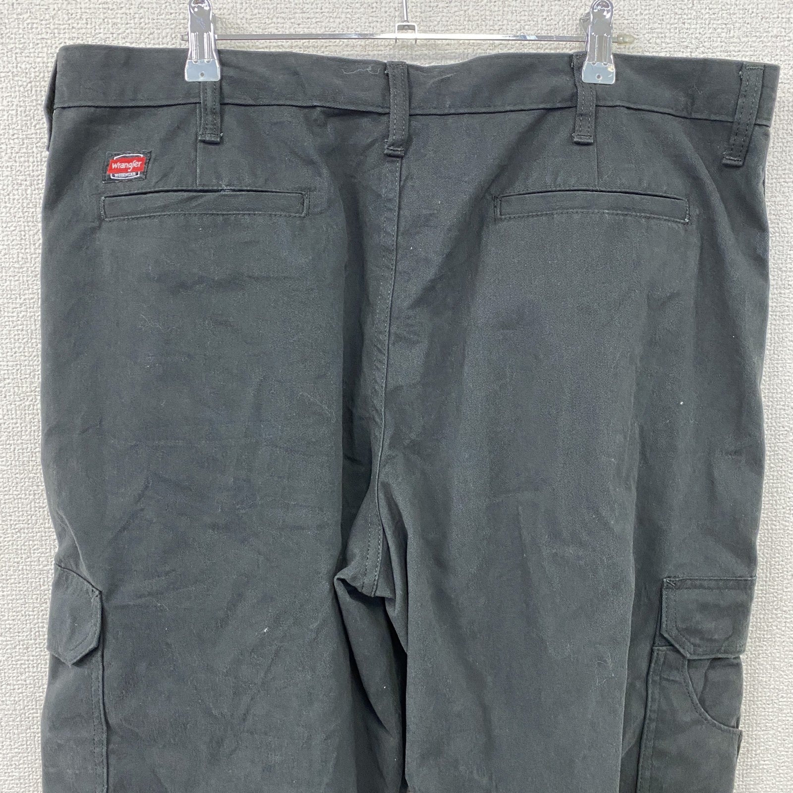 Wrangler　ラングラー　カーゴパンツ　ジップフライ　ワンポイント　黒　ブラック　W38サイズ　古着