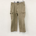 90s　TOMMY HILFIGER　トミーヒルフィガー　カーゴパンツ　ジップフライ　ヴィンテージ　ベージュ　W34サイズ　古着