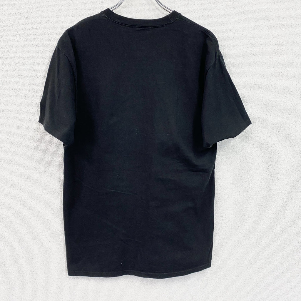 Champion　チャンピオン　半袖プリントTシャツ　アーチプリント　刺繍ロゴ　現行　黒　ブラック　Lサイズ　古着