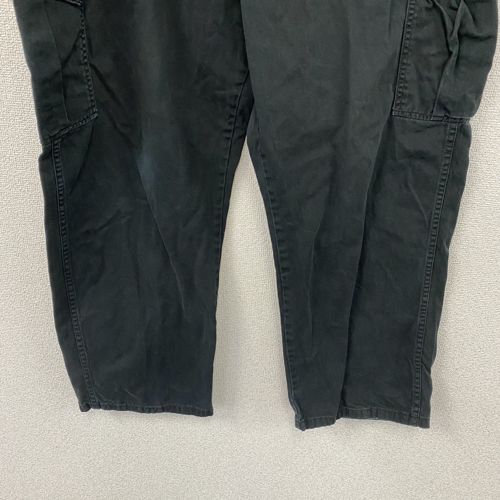 Wrangler　ラングラー　カーゴパンツ　ジップフライ　ワンポイント　黒　ブラック　W40サイズ　古着