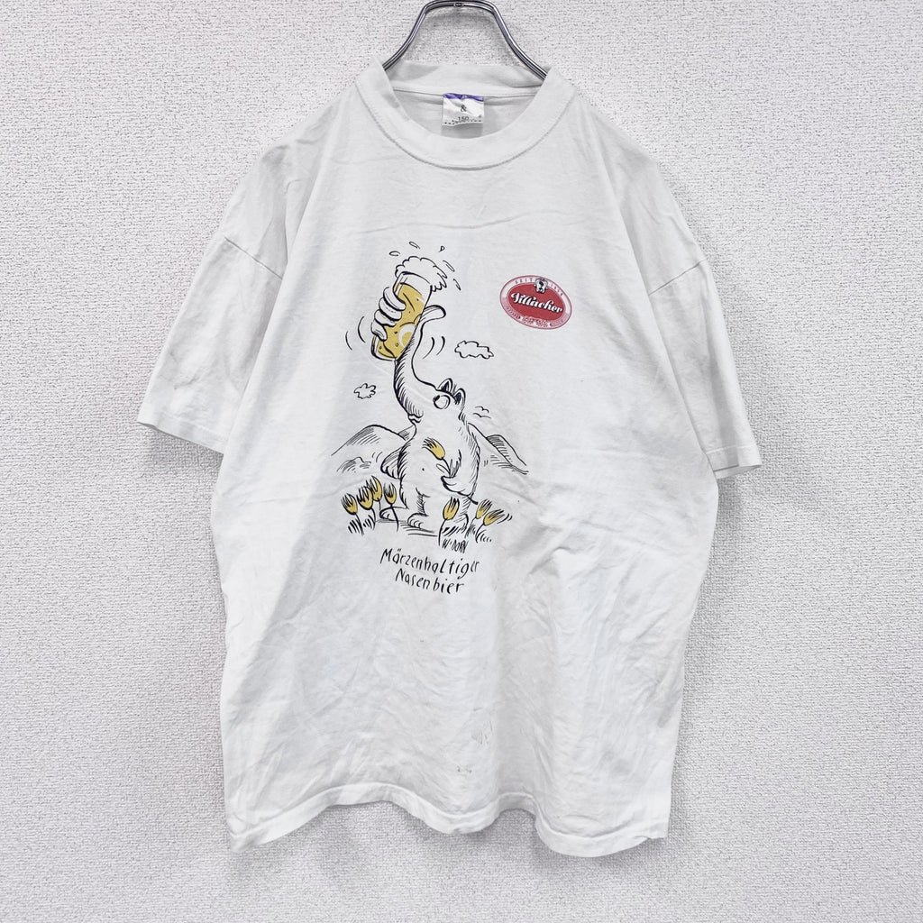 90s～　B&C　Villacher　フィラッハー　半袖Tシャツ　企業Ｔ　ヴィンテージ　白　ホワイト　XLサイズ　古着