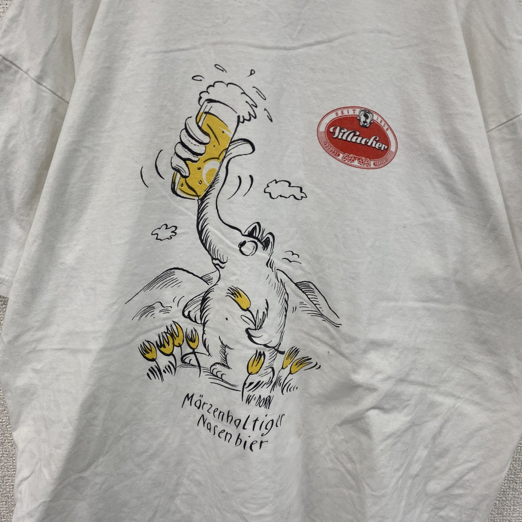 90s～　B&C　Villacher　フィラッハー　半袖Tシャツ　企業Ｔ　ヴィンテージ　白　ホワイト　XLサイズ　古着