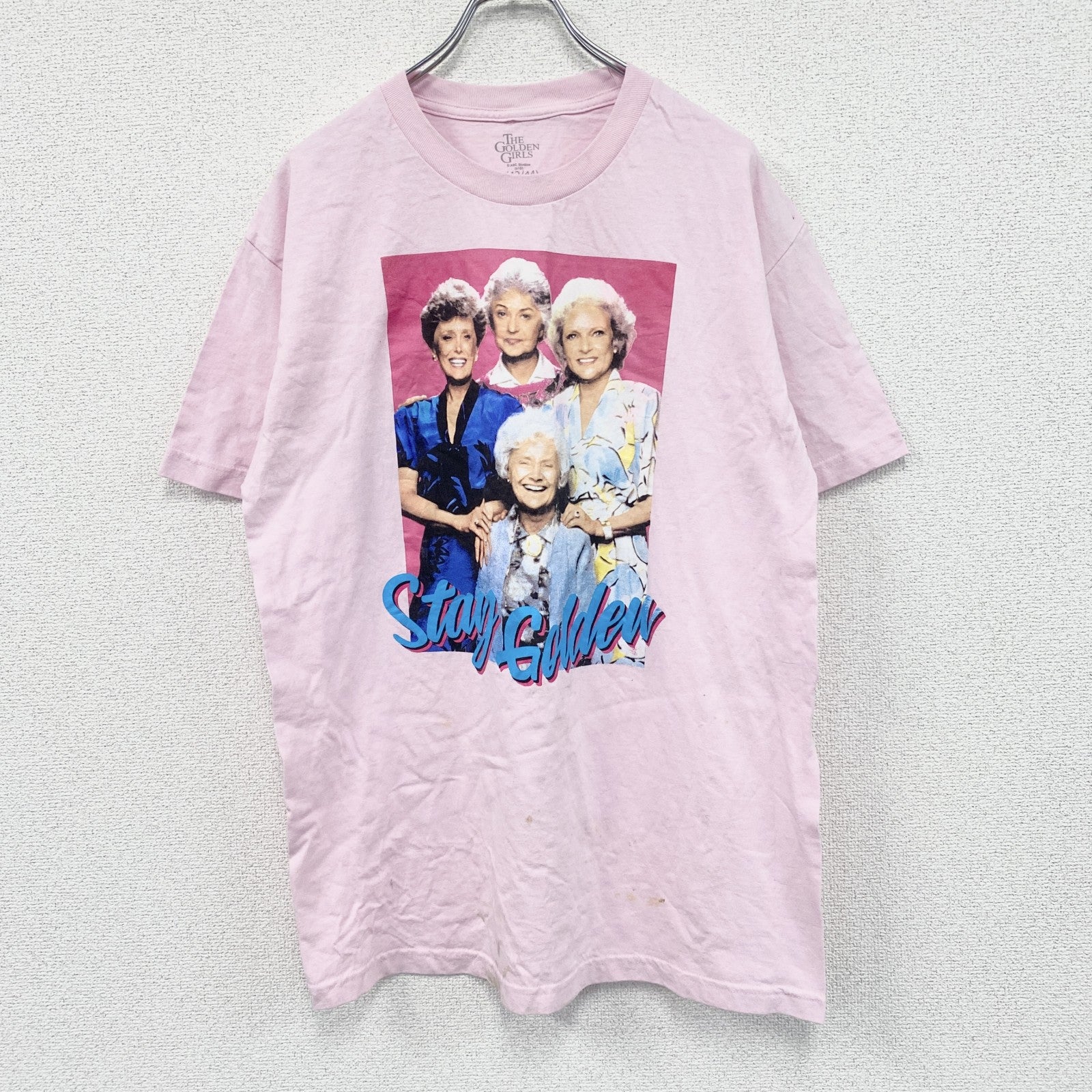 THE GOLDEN GIRLS　半袖プリントTシャツ　ピンク　Lサイズ　古着