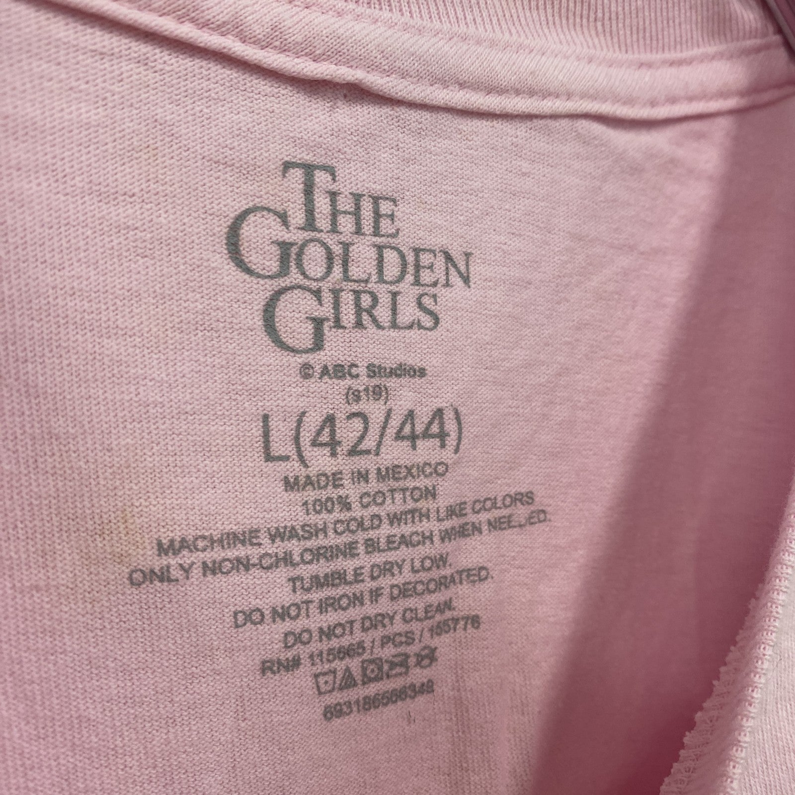 THE GOLDEN GIRLS　半袖プリントTシャツ　ピンク　Lサイズ　古着